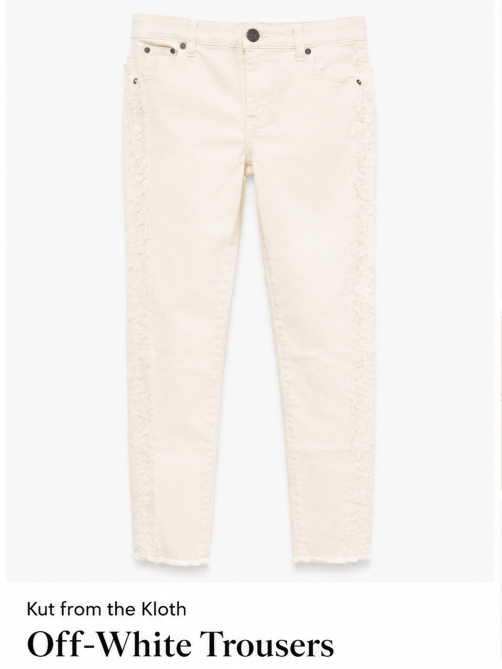 Kut from the Kloth Off-White Trousers